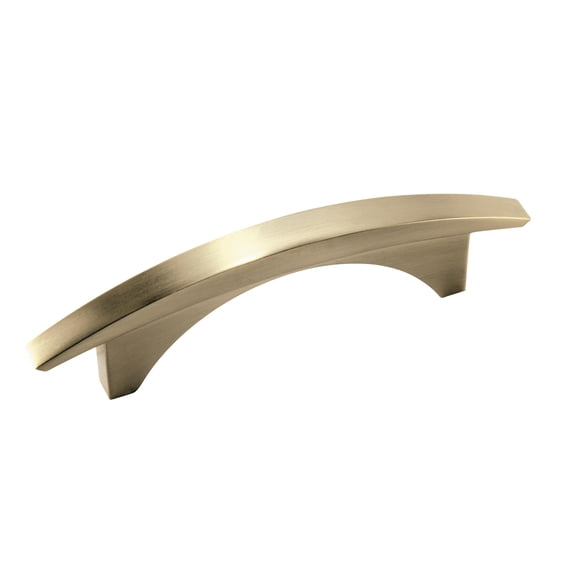 Amerock BP29409BBZ-XCP2 Essential'Z Contemporary Style Curved Cabinet Appliance Pull Handle For Kitchen And Bathroom Hardware 3" Golden Champagne - pack of 2