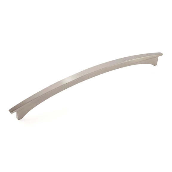 Amerock BP29425G10-XCP10 Essential'Z Contemporary Style Curved Cabinet Appliance Pull Handle For Kitchen And Bathroom Hardware 12" Satin Nickel - pack of 10