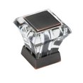 thumbnail image 1 of Amerock BP29460CORB Abernathy Collection Square Knob - Acrylic and Oil Rubbed Bronze, 1 of 4