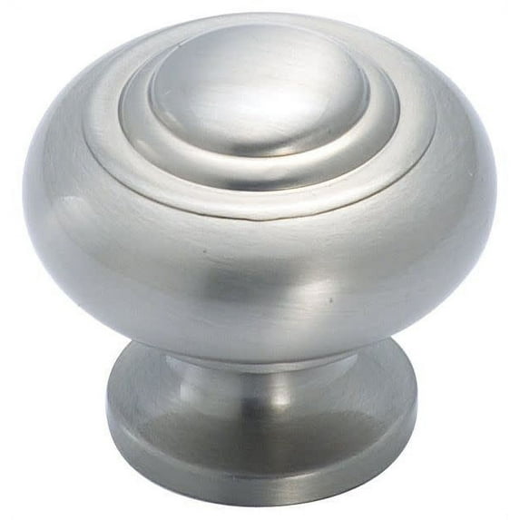 Amerock Inspirations Solid Brass W/ Satin Nickel Finish Knob 1 1/4"