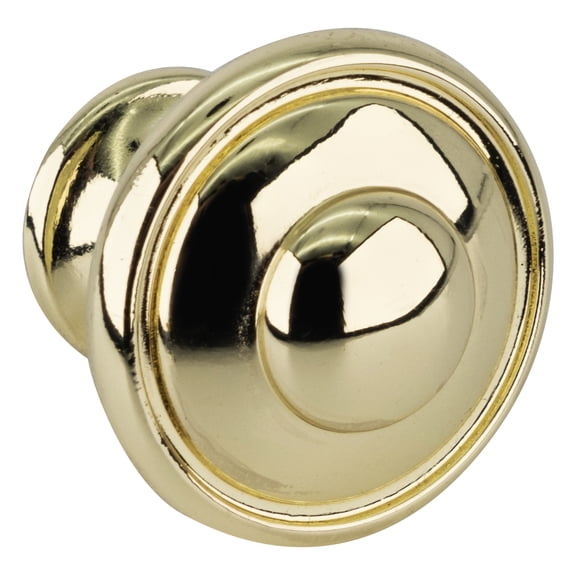 Amerock BP530023-XCP250 Transitional Kitchen Cabinet Knob 1-3/16" Diameter Polished Brass - pack of 250