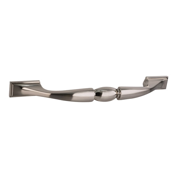 Amerock BP54004G9-XCP10 Brass And Sterling Traditional Collection Cabinet Drawer Pull For Kitchen And Cabinet Hardware 8" Center to Center Sterling Nickel - pack of 10