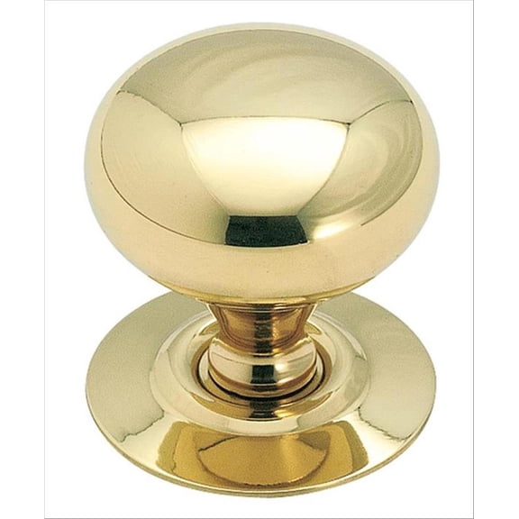 Amerock BP543-XCP10 Polished Brass Traditional Mushroom Kitchen Cabinet Knob 1 1/4" Diameter - pack of 10