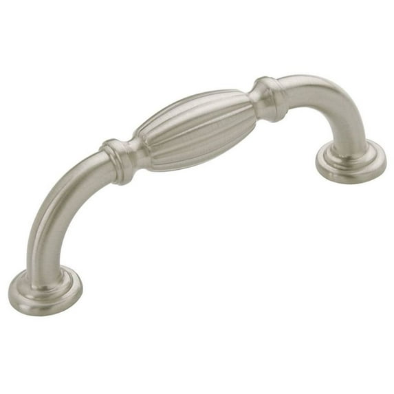 Amerock BP55222G10 Cabinet Pull, 3-5/8 in L Handle, Zinc, Satin Nickel