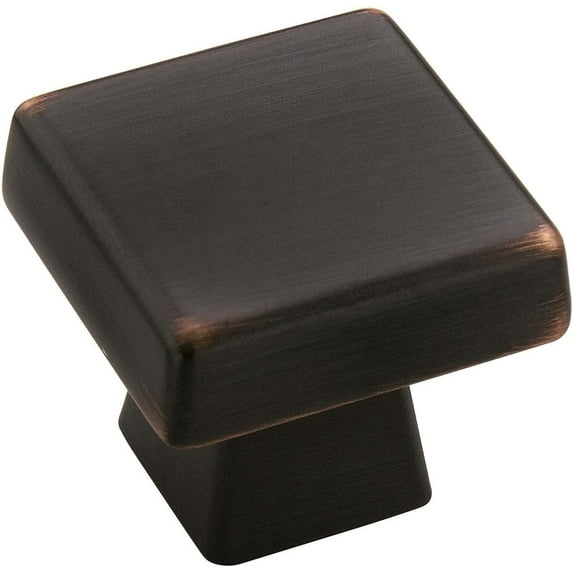 Amerock Cabinet Knob 1-3/16" H X 1-3/16"W Square Oil Rubbed Bronze 1-1/16" Proj.