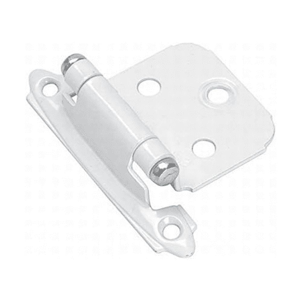 Amerock BP7139W-XCP20 Face Frame Mount Self-Closing Cabinet Hinge for Variable Overlay Kitchen Door Retail Pack White - Pack of 20