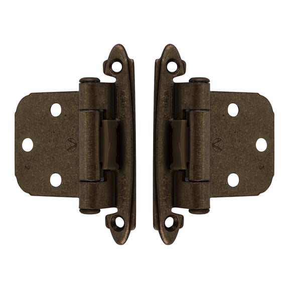 Amerock BP7629BB-XCP20 Face Frame Mount Self-Closing Cabinet Hinge For Variable Overlay Kitchen Door Burnished Brass In Pair - pack of 20