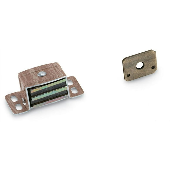 Amerock BP9798-AW Heavy Duty Magnetic Catch, Aluminum / Wood Grain