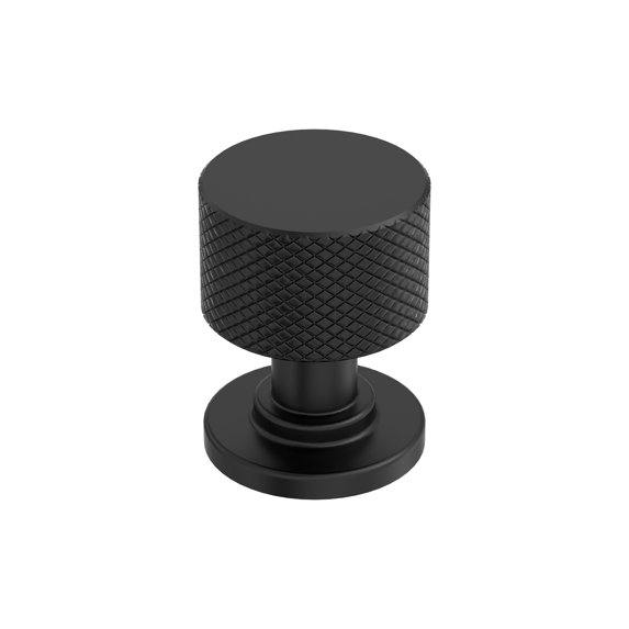 Amerock Balata 1 inch (25mm) Diameter Matte Black Cabinet Knob