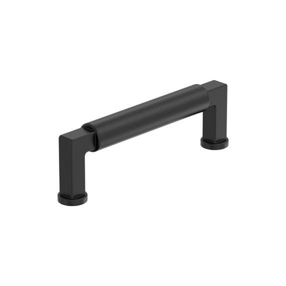 Amerock Balon 3-3/4 inch (96mm) Center-to-Center Matte Black Cabinet Pull