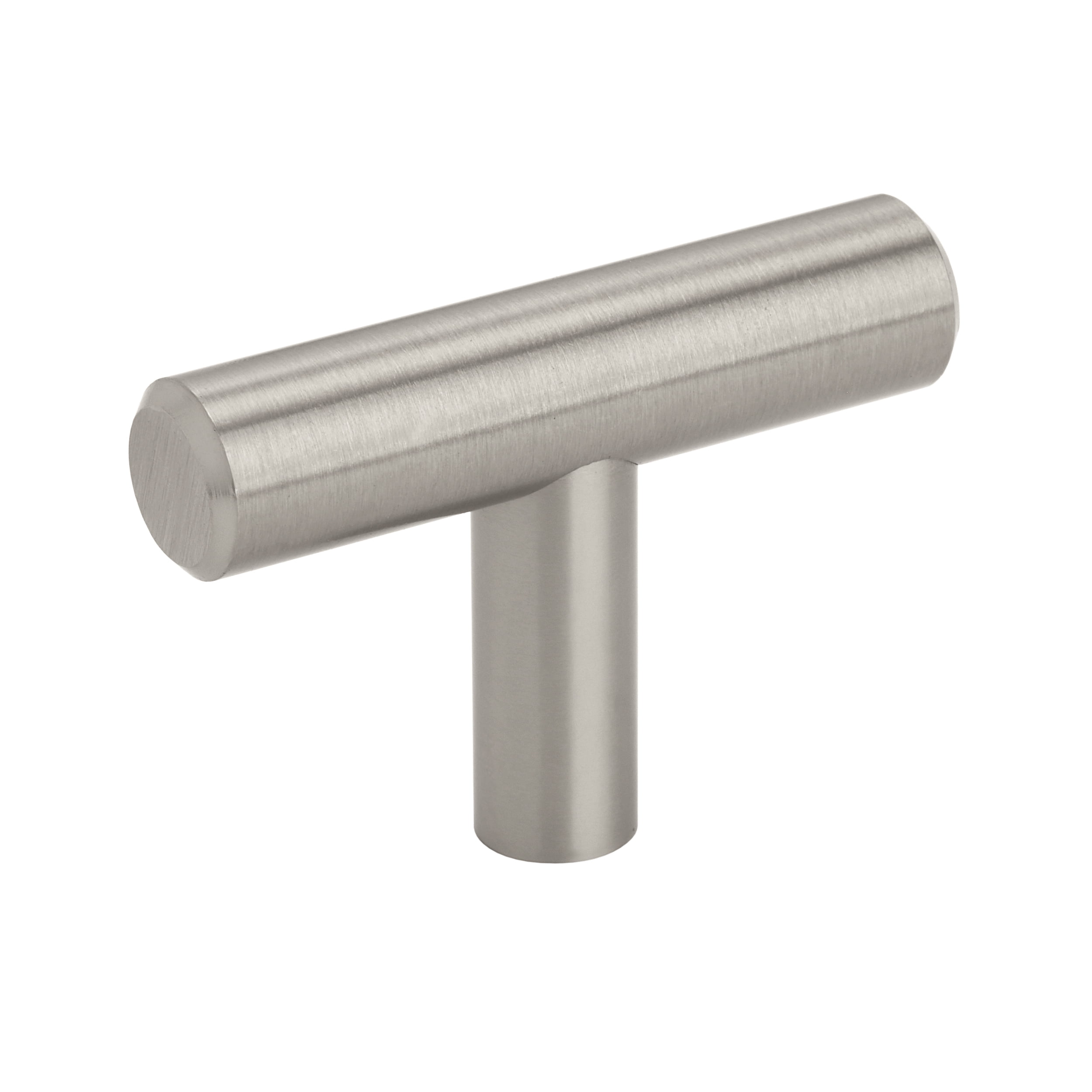 Satin Nickel Brushed Bar Pull Knob with Mounting Hardware