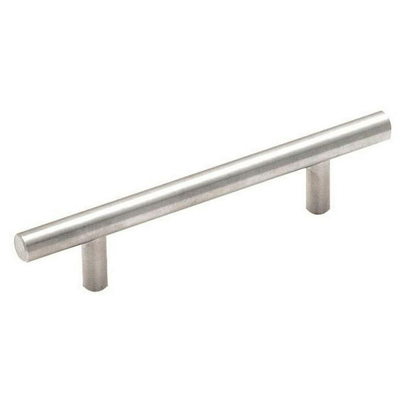 Amerock Bar Pulls 3-3/4 inch (96mm) Center-to-Center Sterling Nickel Cabinet Pull - 10 Pack