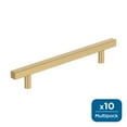 thumbnail image 1 of Amerock Bar Pulls Square 6-5/16 inch (160mm) Center-to-Center Champagne Bronze Cabinet Pull - 10 Pack, 1 of 5