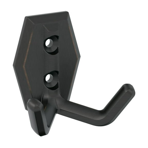 Amerock Benton Transitional Double Prong Oil-Rubbed Bronze Wall Hook