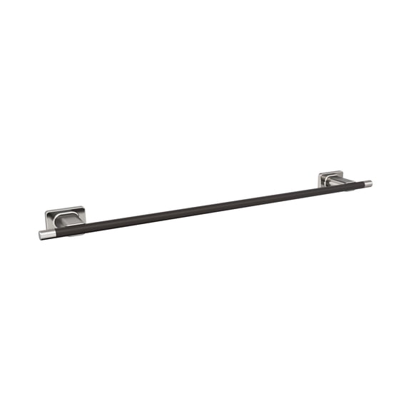 Amerock Esquire Brushed Nickel/Oil-Rubbed Bronze 24 inch (610mm) Towel Bar