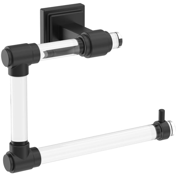 Open Box Amerock Bh36062 Glacio 5-7/16" Wall Mounted Towel Ring - Black