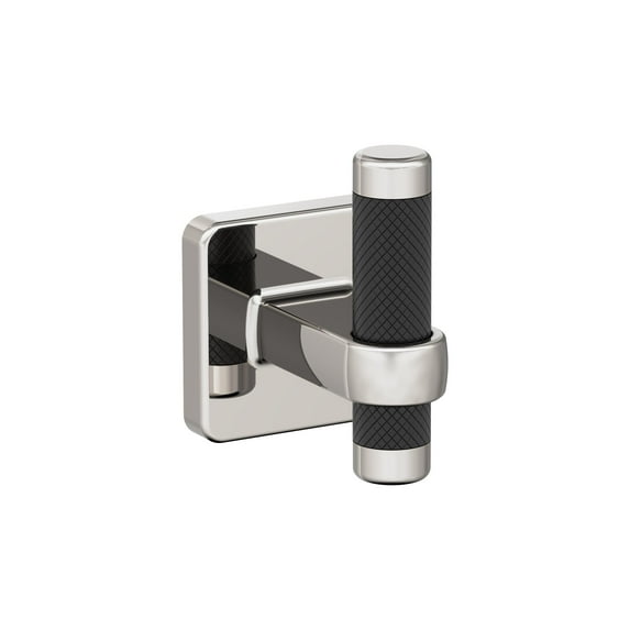 Amerock Esquire Polished Nickel/Black Bronze Single Prong Robe Hook