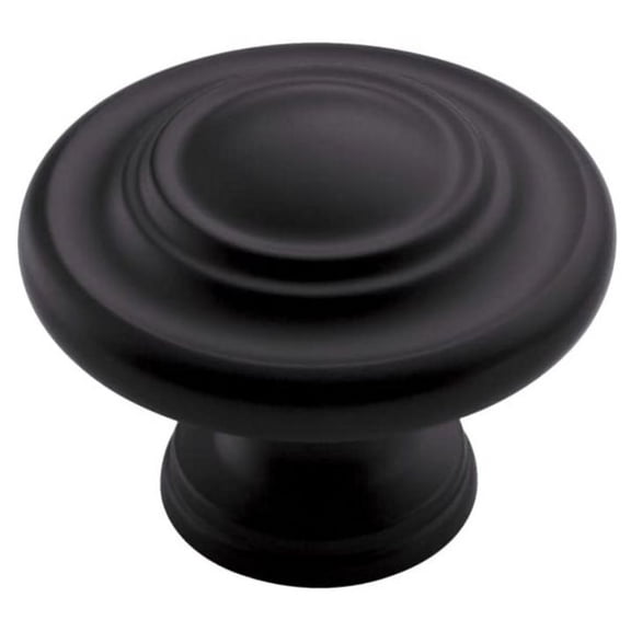 Amerock Inspirations 1-3/4 inch (44mm) Diameter Matte Black Cabinet Knob