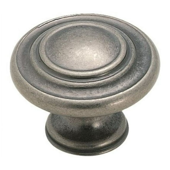 Amerock Inspirations 1-5/16 in (33 mm) Diameter Weathered Nickel Cabinet Knob