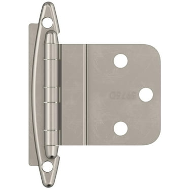 Amerock Bp3417 Functional Hardware 3/8" Inset Surface Mount Cabinet Door Hinge - Nickel