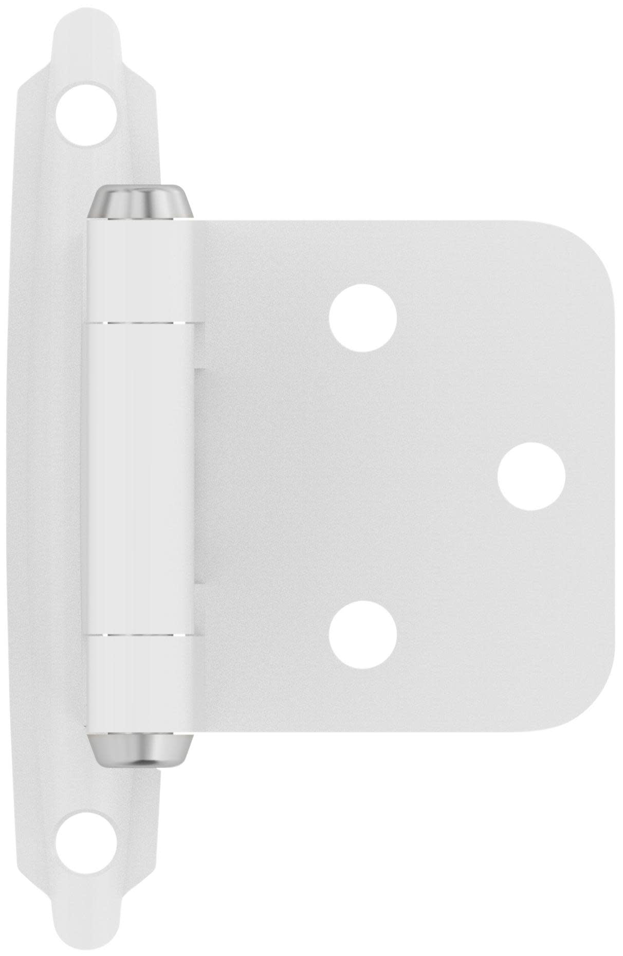 White Steel Self-Closing Cabinet Door Hinge