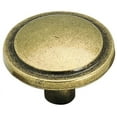 thumbnail image 1 of Amerock Everyday Heritage 1-1/4 in (32 mm) Diameter Burnished Brass Cabinet Knob, 1 of 7