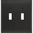 thumbnail image 1 of Amerock Bp36501 Candler Double Switch Outlet Wall Plate - Bronze, 1 of 5
