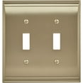 thumbnail image 1 of Amerock Bp36501 Candler Double Switch Outlet Wall Plate - Gold, 1 of 5