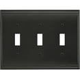 thumbnail image 1 of Amerock Bp36502 Candler Triple Switch Outlet Wall Plate - Bronze, 1 of 5