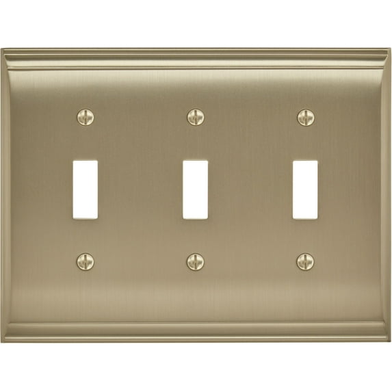 Amerock Bp36502 Candler Triple Switch Outlet Wall Plate - Gold
