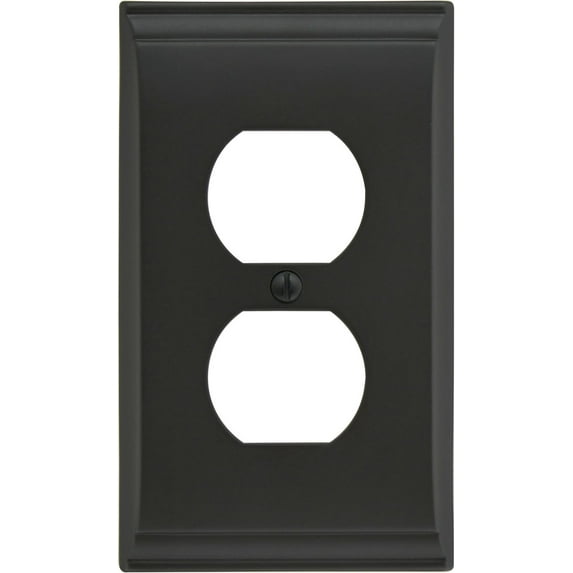 Amerock Bp36508 Candler Single Gang Duplex Outlet Wall Plate - Bronze