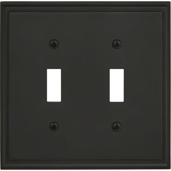 Amerock Mulholland 2 Toggle Black Bronze Wall Plate