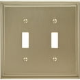 thumbnail image 1 of Amerock Bp36515 Mulholland Double Switch Outlet Wall Plate - Gold, 1 of 5
