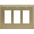 thumbnail image 1 of Amerock Bp36520 Mulholland Triple Rocker / Gfi Outlet Wall Plate - Gold, 1 of 5