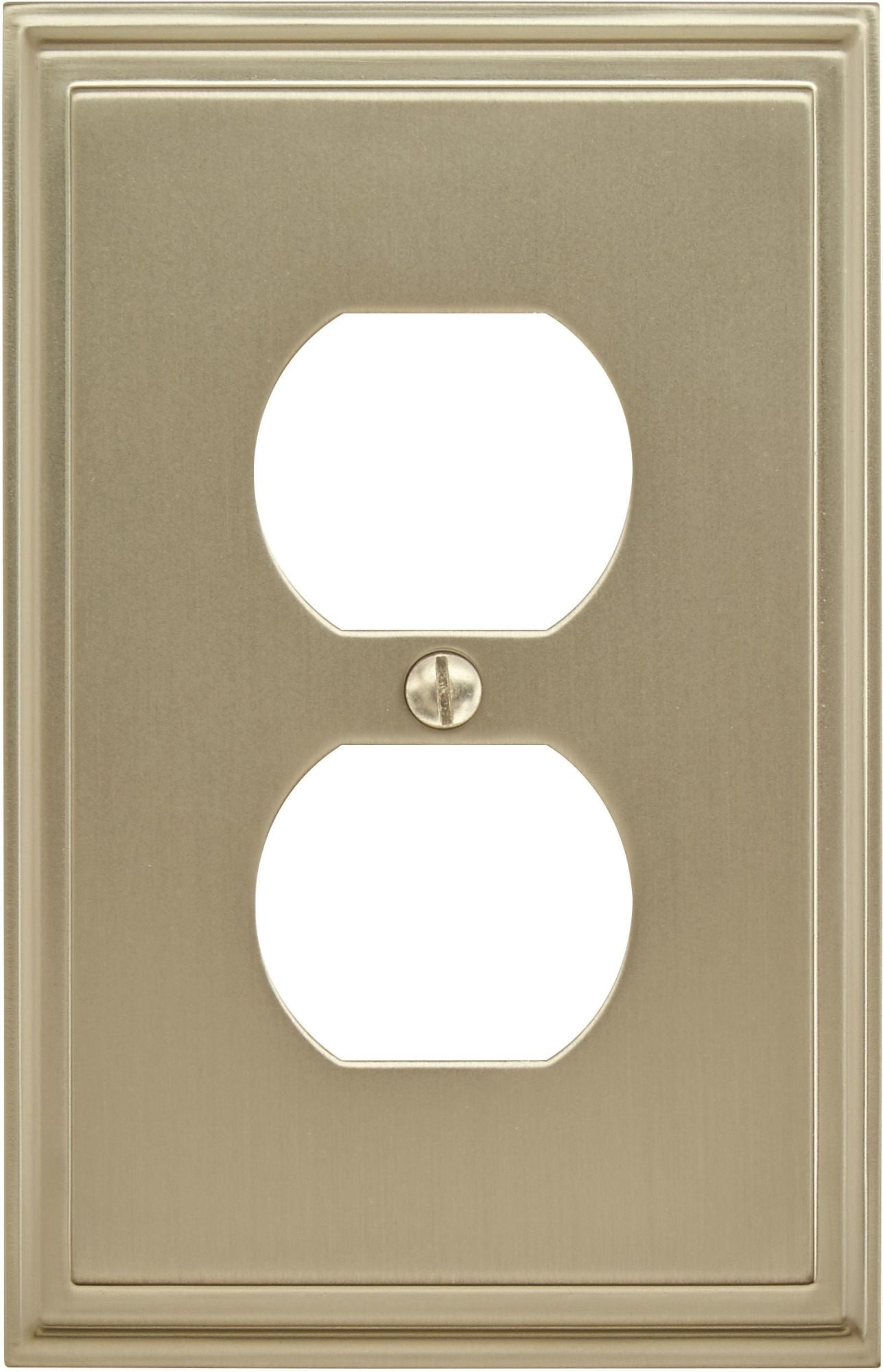 Golden Champagne Zinc 1-Gang Duplex Outlet Wall Plate