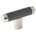 thumbnail image 1 of Esquire 2-5/8 in (67 mm) Length Polished Nickel/Gunmetal Cabinet Knob, 1 of 7