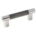 thumbnail image 1 of Amerock Esquire 3in & 3-3/4 in (76mm & 96 mm) Center-to-Center Polished Nickel/Gunmetal Cabinet Pull, 1 of 7