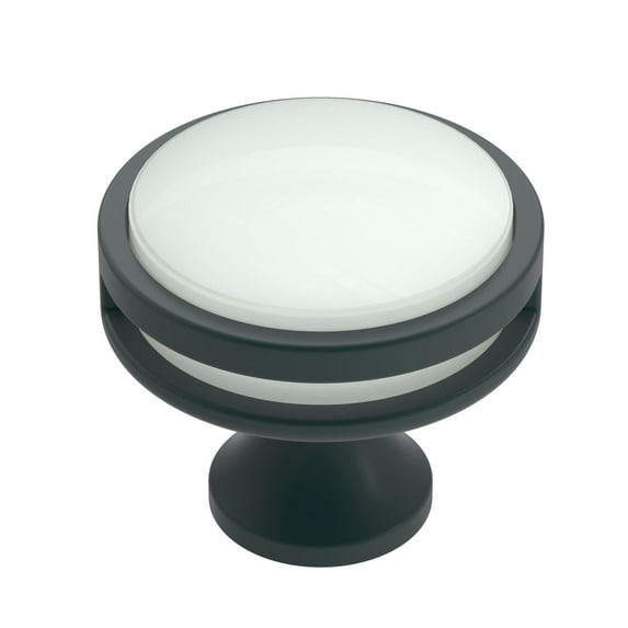 Amerock Bp36608 Oberon 1-3/8" Mushroom Cabinet Knob - Black