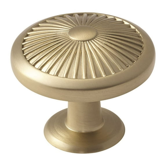 Amerock Crawford 1-3/8 in (35 mm) Diameter Golden Champagne Cabinet Knob