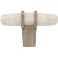 thumbnail image 1 of Amerock Carrione 2-1/2 in (64 mm) Length Marble White/Satin Nickel Cabinet Knob, 1 of 7