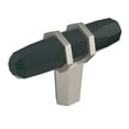 thumbnail image 1 of Amerock Bp36647l London 9/16" Bar Cabinet Knob - Black Bronze / Satin Nickel, 1 of 7