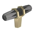 thumbnail image 1 of Amerock Bp36647l London 9/16" Bar Cabinet Knob - Black Chrome / Golden Champagne, 1 of 7