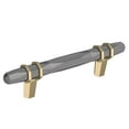 thumbnail image 1 of Amerock Bp36648l London 3-3/4" Center To Center Bar Cabinet Pull - Black Chrome / Golden, 1 of 7