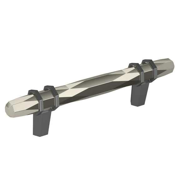 Amerock Bp36648l London 3-3/4" Center To Center Bar Cabinet Pull - Polished Nickel / Black
