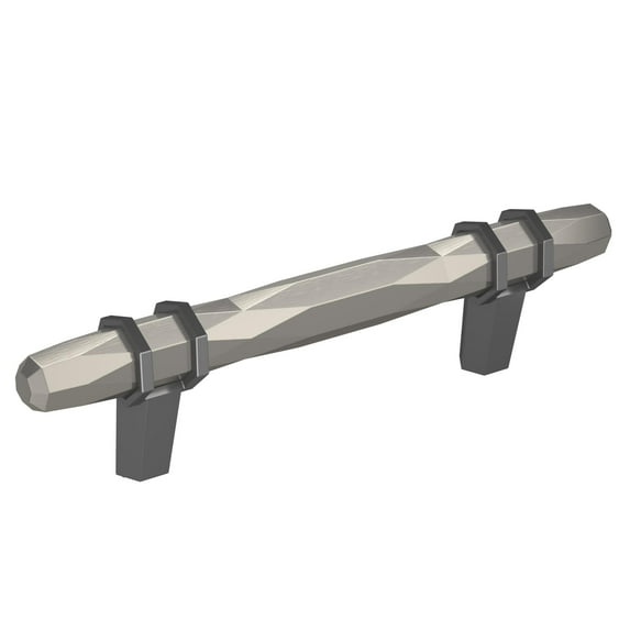 Amerock Bp36648l London 3-3/4" Center To Center Bar Cabinet Pull - Satin Nickel / Black