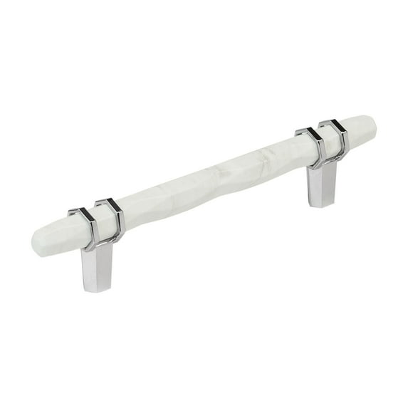 Amerock Bp36649 Carrione 5-1/16" Center To Center Designer Cabinet Pull - Marble White /