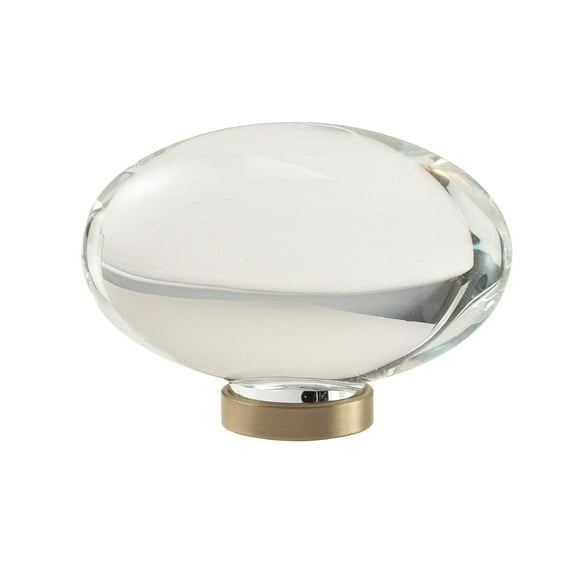 Amerock | Cabinet Knob | Clear/Golden Champagne | 1-3/4 inch (44 mm) Length | Glacio | 1 Pack | Drawer Knob | Cabinet Hardware