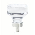 thumbnail image 1 of Amerock Glacio 1-3/8 in (35 mm) Length Clear/Polished Nickel Cabinet Knob, 1 of 4