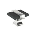 thumbnail image 1 of Amerock Bp36680 Overton 1-5/16" Square Cabinet Knob - Brushed Matte Black / Polished, 1 of 7