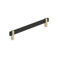 thumbnail image 1 of Amerock Bp36725 Mulino 7-9/16" Center To Center Bar Cabinet Pull - Matte Black / Golden, 1 of 7